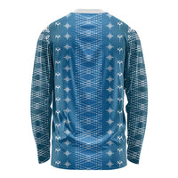 Blue Samoa Malu Tattoo Inspired Long Sleeve Shirt - Polynesian Pride