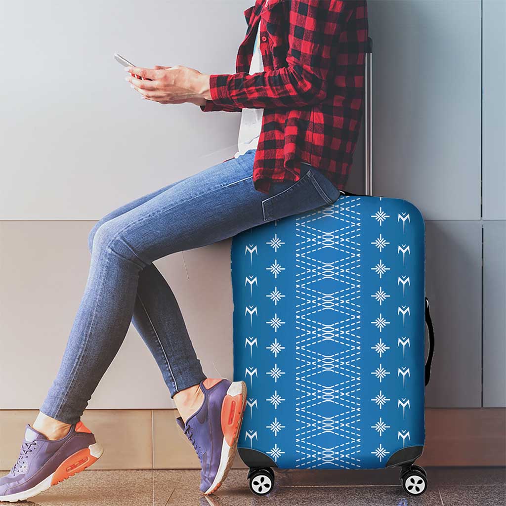 Blue Samoa Malu Tattoo Inspired Luggage Cover LT05 - Polynesian Pride