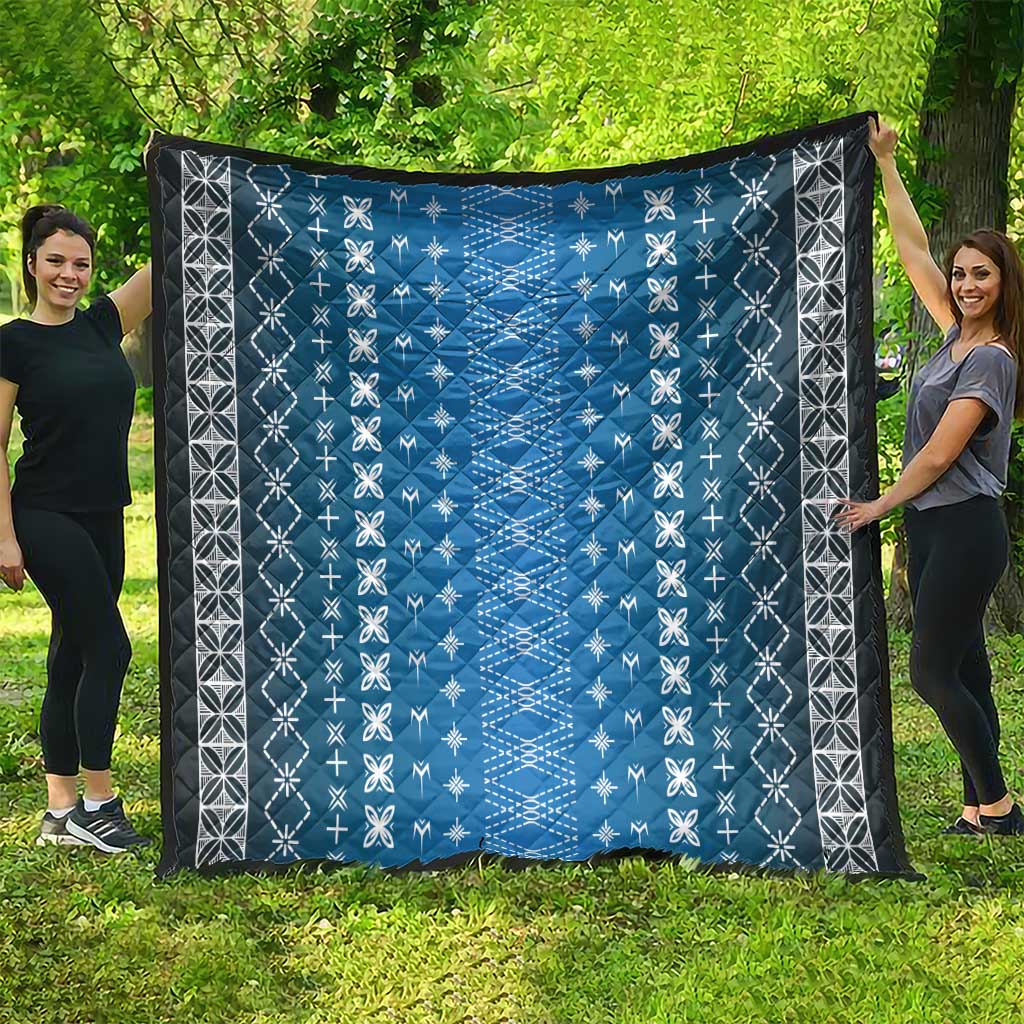 Blue Samoa Malu Tattoo Inspired Quilt LT05 - Polynesian Pride