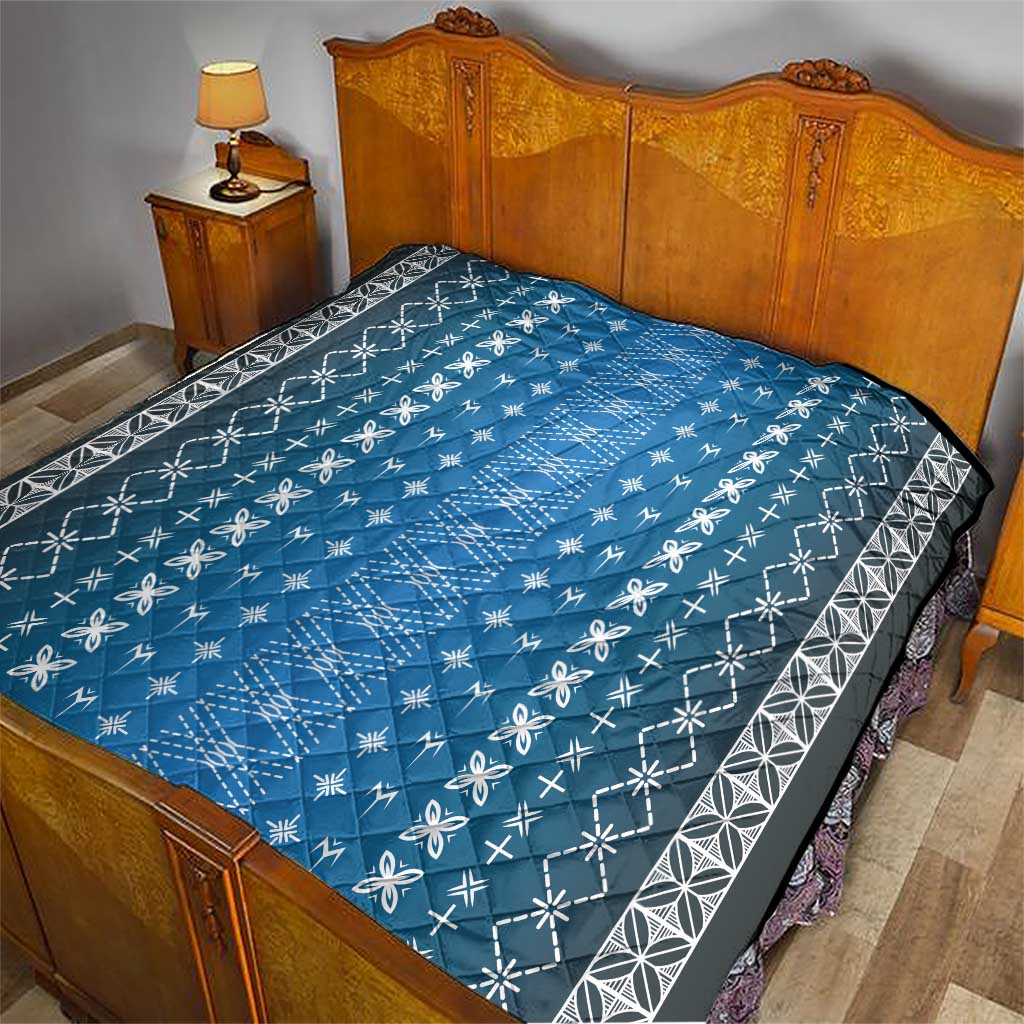 Blue Samoa Malu Tattoo Inspired Quilt LT05 - Polynesian Pride