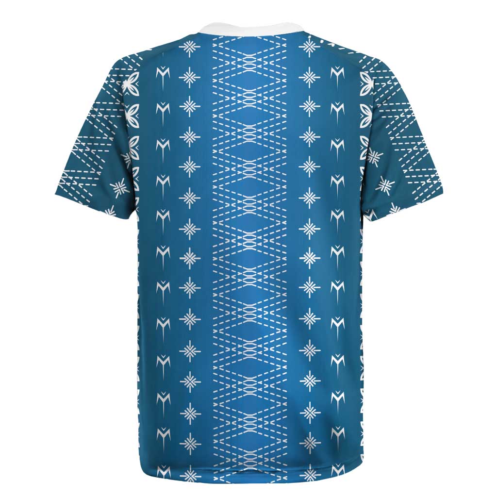 Blue Samoa Malu Tattoo Inspired Rugby Jersey LT05 - Polynesian Pride
