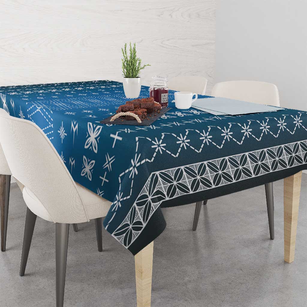 Blue Samoa Malu Tattoo Inspired Tablecloth LT05 - Polynesian Pride