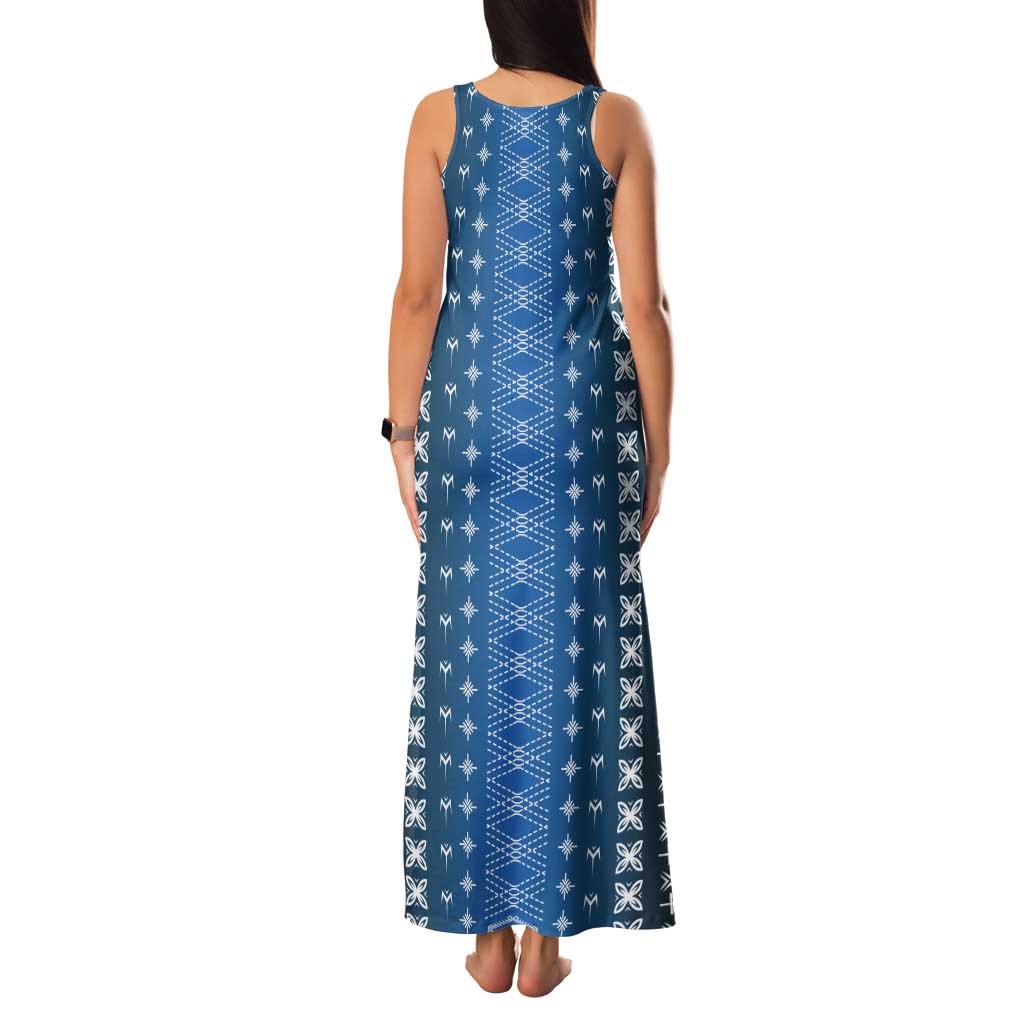 Blue Samoa Malu Tattoo Inspired Tank Maxi Dress LT05 - Polynesian Pride