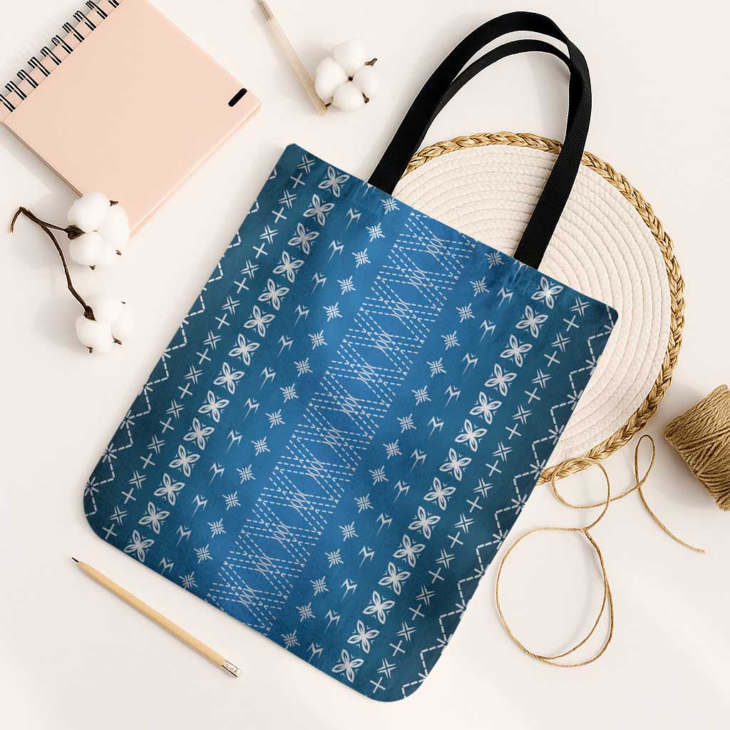Blue Samoa Malu Tattoo Inspired Tote Bag - Polynesian Pride