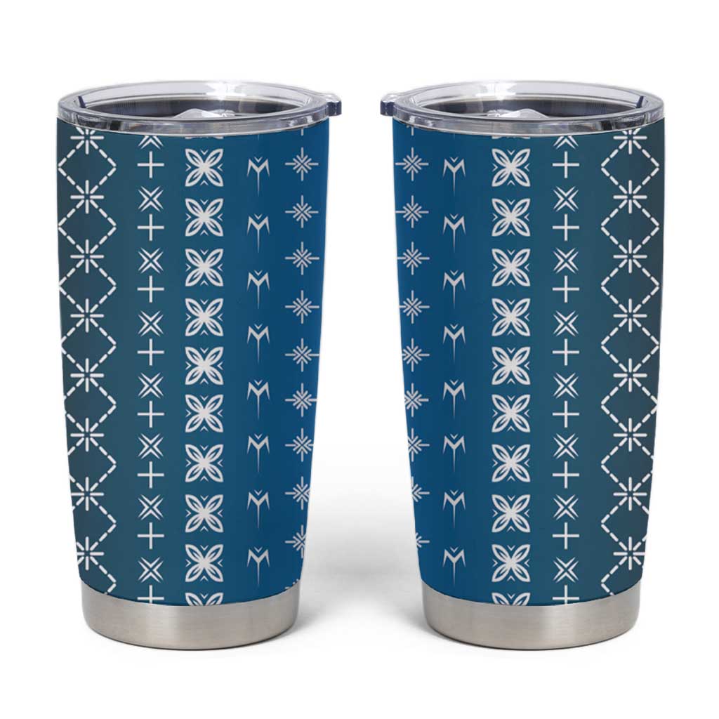 Blue Samoa Malu Tattoo Inspired Tumbler Cup LT05 Blue - Polynesian Pride