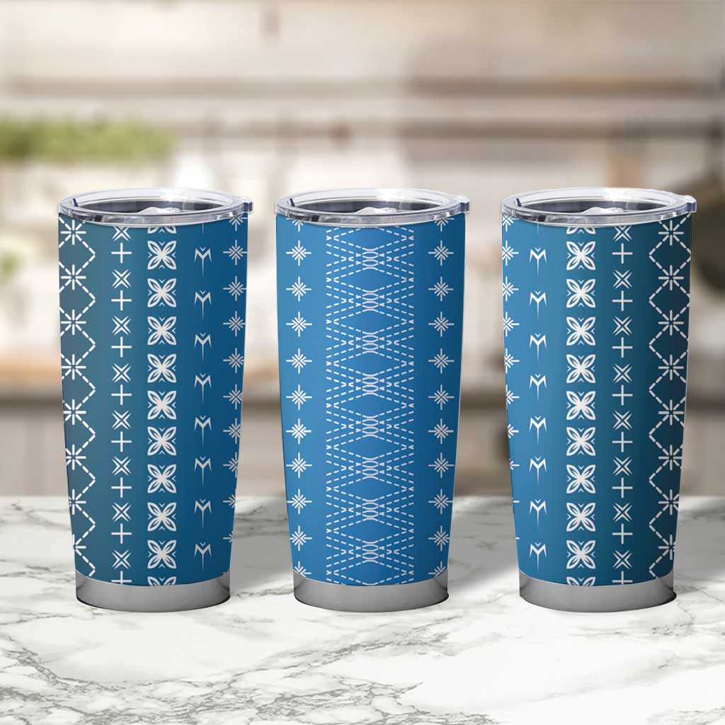 Blue Samoa Malu Tattoo Inspired Tumbler Cup LT05 - Polynesian Pride