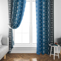 Blue Samoa Malu Tattoo Inspired Window Curtain LT05 - Polynesian Pride