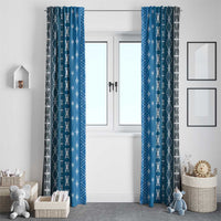 Blue Samoa Malu Tattoo Inspired Window Curtain LT05 - Polynesian Pride