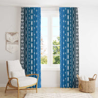 Blue Samoa Malu Tattoo Inspired Window Curtain LT05 - Polynesian Pride