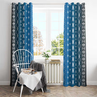 Blue Samoa Malu Tattoo Inspired Window Curtain LT05 - Polynesian Pride