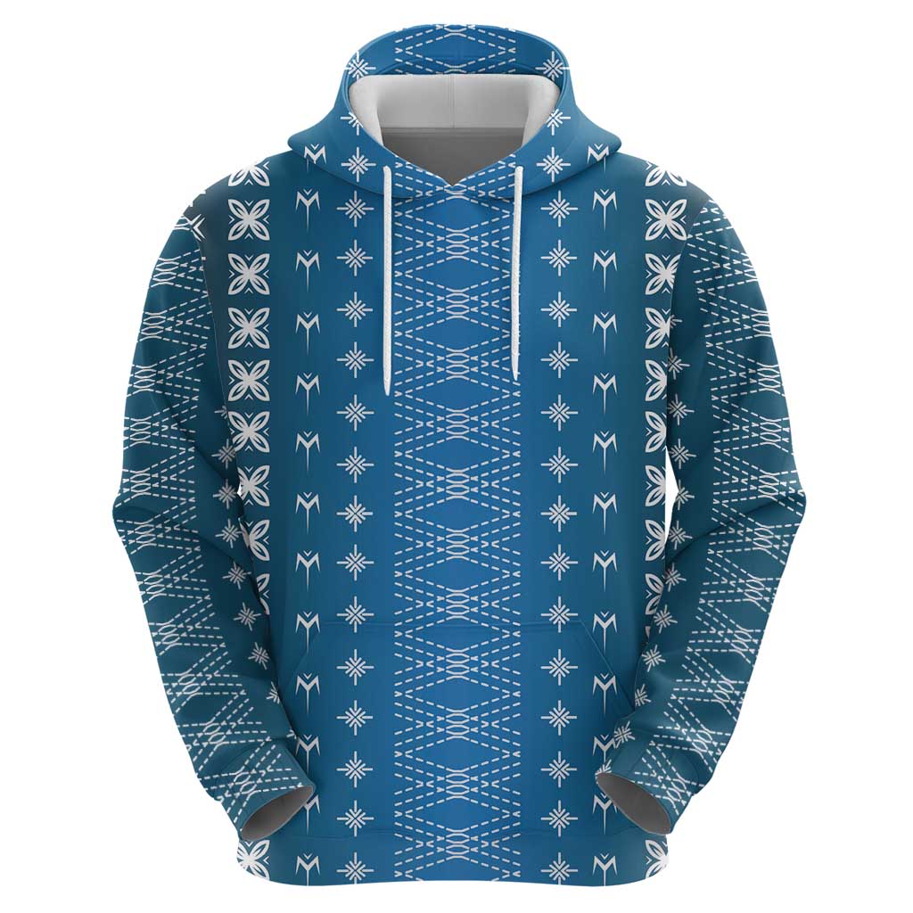 Blue Samoa Malu Tattoo Inspired Zip Hoodie - Polynesian Pride
