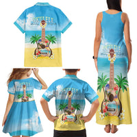 Hawaiian Ukulele Family Matching Tank Maxi Dress and Hawaiian Shirt Sound Of Happiness
