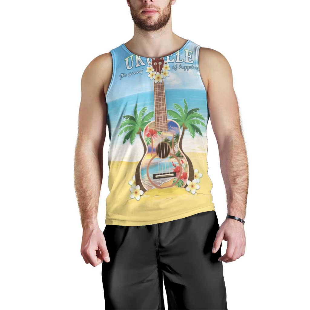 Hawaiian Ukulele Men Tank Top Sound Of Happiness
