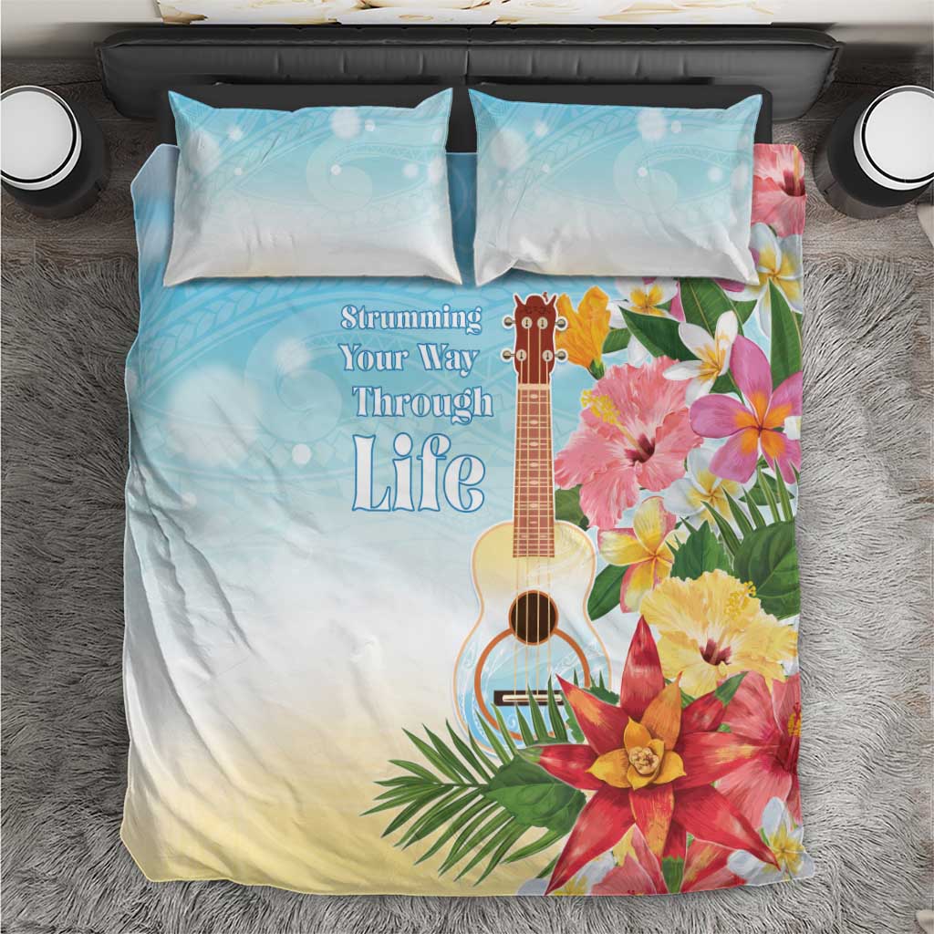 National Ukulele Day Bedding Set Tropical Vibe