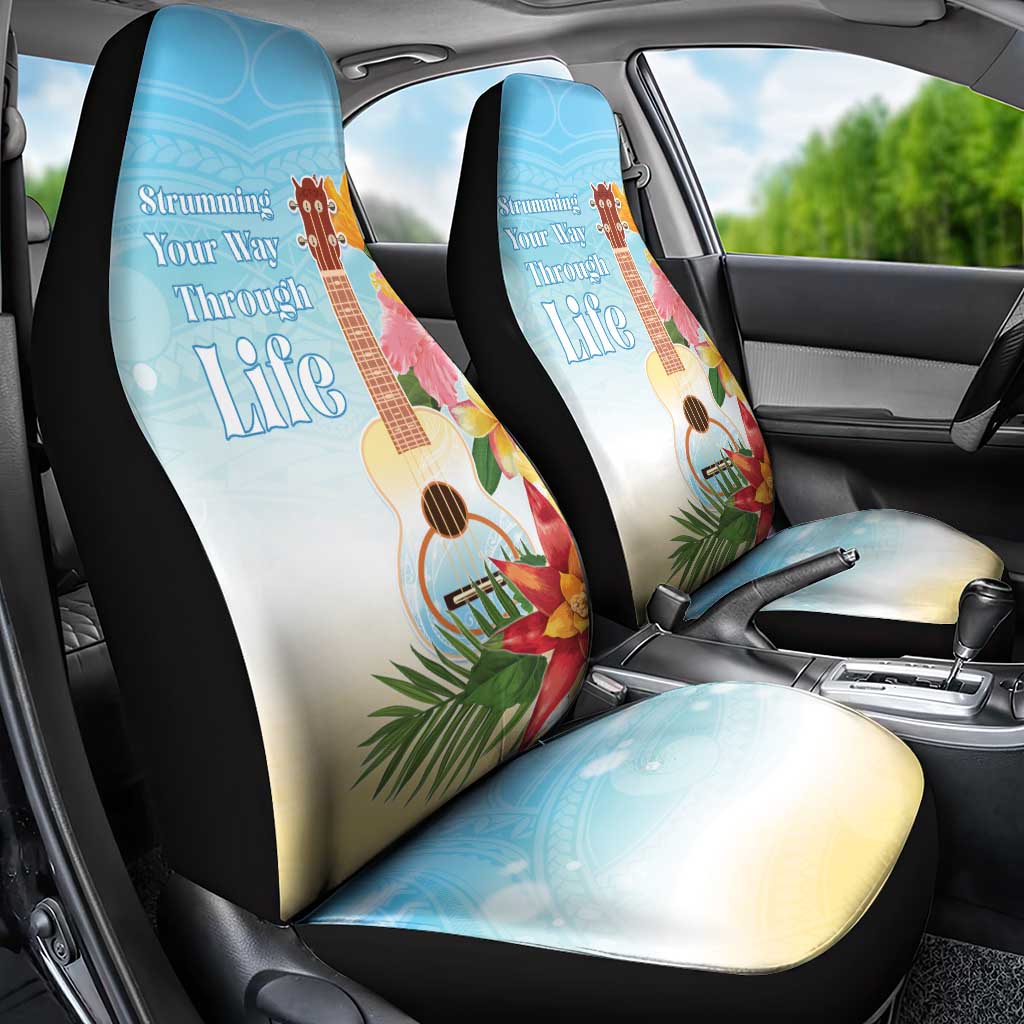 National Ukulele Day Car Seat Cover Tropical Vibe