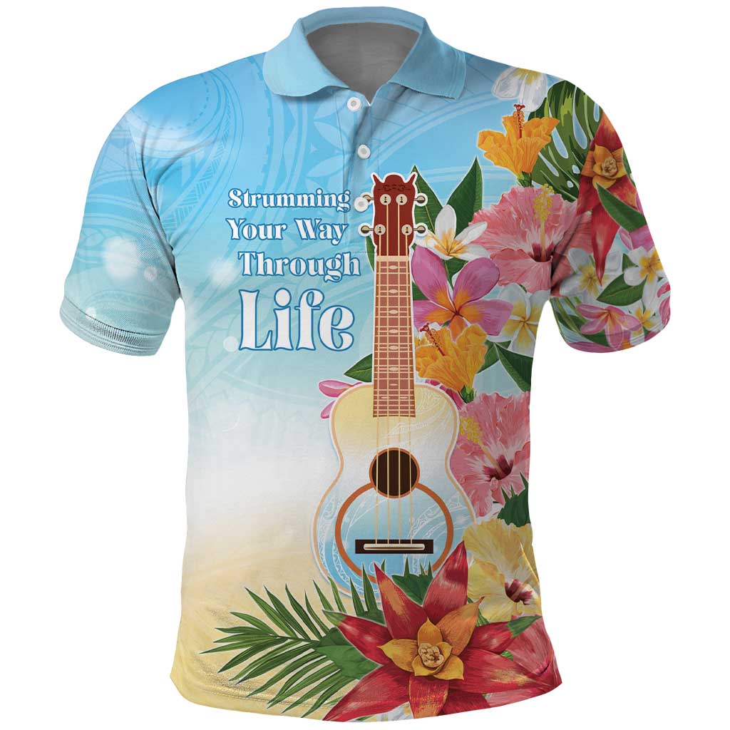 National Ukulele Day Polo Shirt Tropical Vibe LT05 Colorful - Polynesian Pride