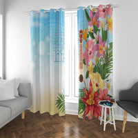 National Ukulele Day Window Curtain Tropical Vibe