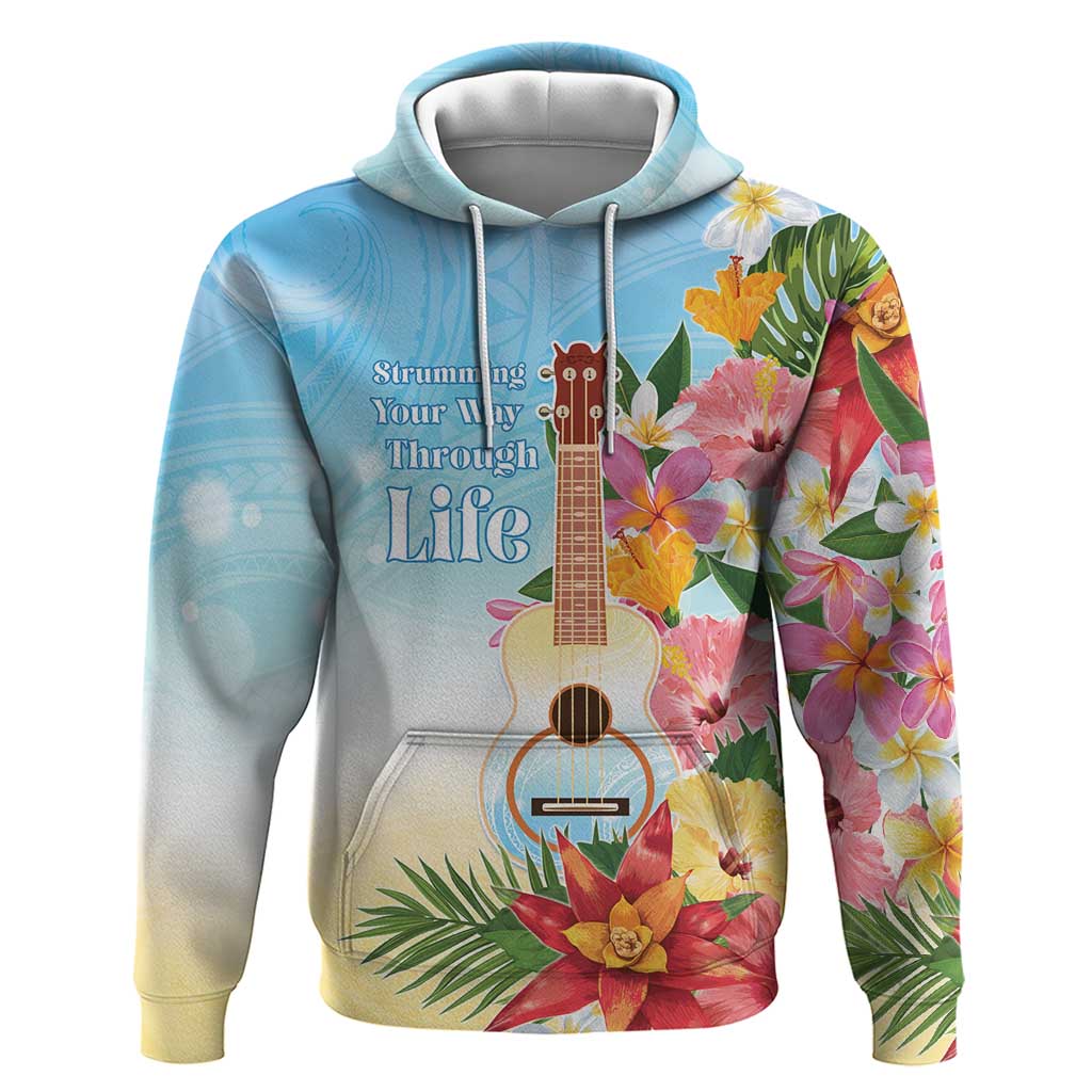 National Ukulele Day Zip Hoodie Tropical Vibe