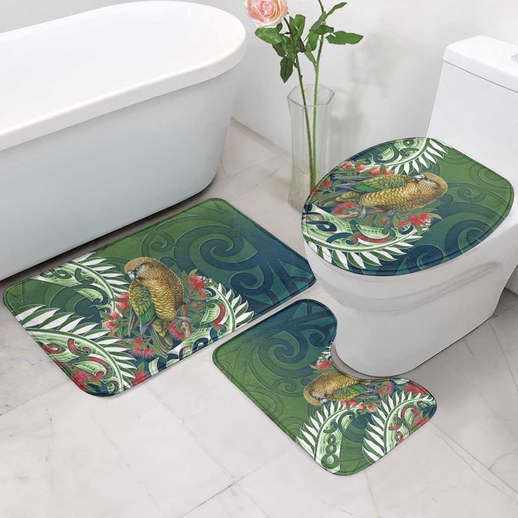 New Zealand Kea Bird Bathroom Set With Maori Koru Fern LT05 - Polynesian Pride