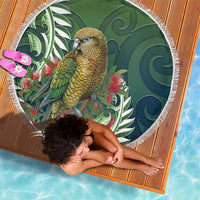 New Zealand Kea Bird Beach Blanket With Maori Koru Fern LT05 - Polynesian Pride