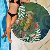 New Zealand Kea Bird Beach Blanket With Maori Koru Fern LT05 - Polynesian Pride