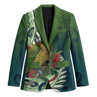 New Zealand Kea Bird Blazer With Maori Koru Fern - Polynesian Pride