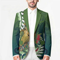 New Zealand Kea Bird Blazer With Maori Koru Fern - Polynesian Pride