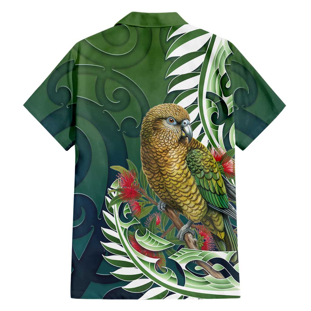 New Zealand Kea Bird Family Matching Mermaid Dress and Hawaiian Shirt With Maori Koru Fern - Polynesian Pride