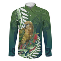 New Zealand Kea Bird Family Matching Puletasi and Hawaiian Shirt With Maori Koru Fern - Polynesian Pride