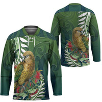 New Zealand Kea Bird Hockey Jersey With Maori Koru Fern LT05 - Polynesian Pride