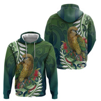 New Zealand Kea Bird Hoodie With Maori Koru Fern LT05 - Polynesian Pride