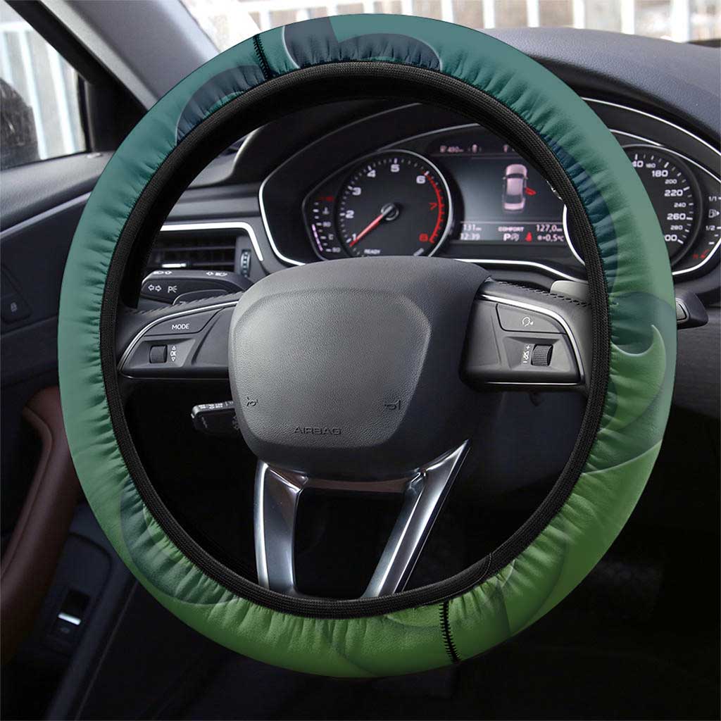 New Zealand Kea Bird Steering Wheel Cover With Maori Koru Fern - Polynesian Pride