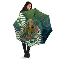 New Zealand Kea Bird Umbrella With Maori Koru Fern LT05 - Polynesian Pride