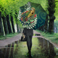 New Zealand Kea Bird Umbrella With Maori Koru Fern LT05 - Polynesian Pride