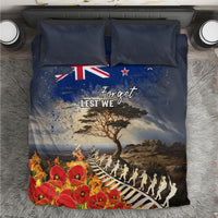 New Zealand ANZAC Day Bedding Set The Lonesome Pine With Soldier Fern LT05 Blue - Polynesian Pride