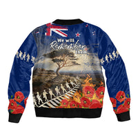 New Zealand ANZAC Day Bomber Jacket The Lonesome Pine With Soldier Fern LT05 - Polynesian Pride