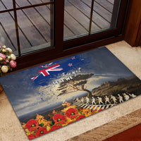New Zealand ANZAC Day Rubber Doormat The Lonesome Pine With Soldier Fern LT05 - Polynesian Pride
