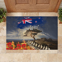 New Zealand ANZAC Day Rubber Doormat The Lonesome Pine With Soldier Fern LT05 - Polynesian Pride