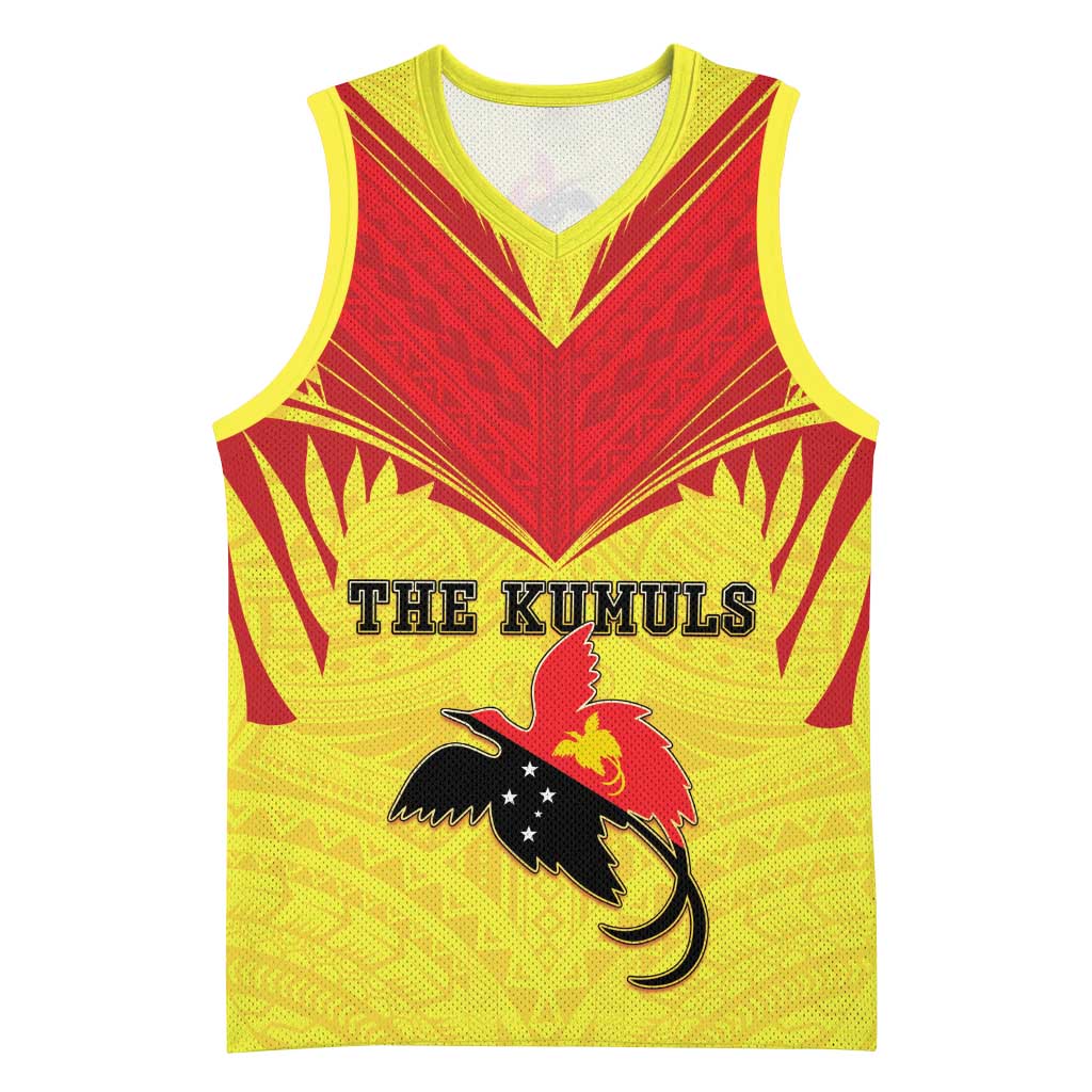 Papua New Guinea Rugby Custom Basketball Jersey Kumuls Heritage LT05 Unisex Yellow - Polynesian Pride