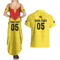 Papua New Guinea Rugby Custom Couples Matching Summer Maxi Dress and Hawaiian Shirt Kumuls Heritage
