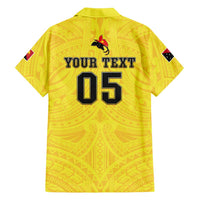 Papua New Guinea Rugby Custom Family Matching Off The Shoulder Long Sleeve Dress and Hawaiian Shirt Kumuls Heritage