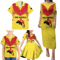 Papua New Guinea Rugby Custom Family Matching Puletasi and Hawaiian Shirt Kumuls Heritage