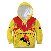 Papua New Guinea Rugby Custom Kid Hoodie Kumuls Heritage LT05 Hoodie Yellow - Polynesian Pride