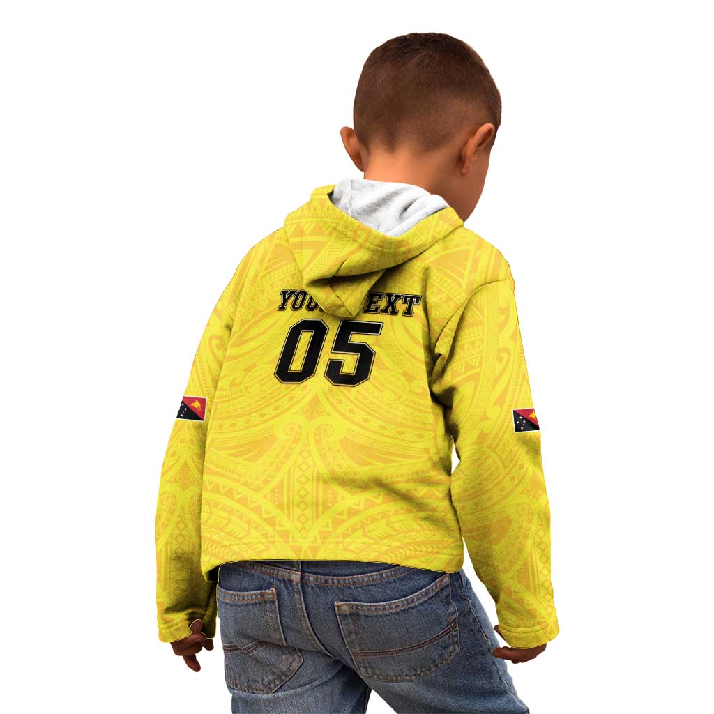 Papua New Guinea Rugby Custom Kid Hoodie Kumuls Heritage LT05 - Polynesian Pride