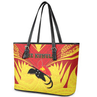 Papua New Guinea Rugby Leather Tote Bag Kumuls Heritage
