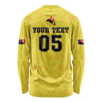 Papua New Guinea Rugby Custom Long Sleeve Shirt Kumuls Heritage LT05 - Polynesian Pride