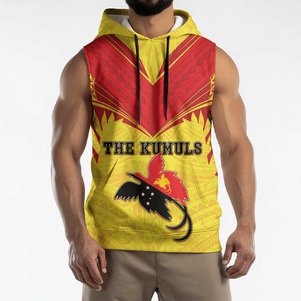 Papua New Guinea Rugby Custom Sleeveless Hoodie Kumuls Heritage