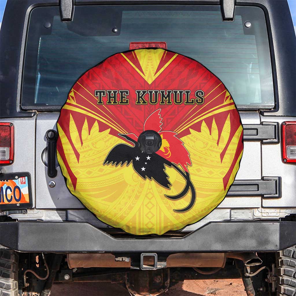 Papua New Guinea Rugby Spare Tire Cover Kumuls Heritage LT05 Yellow - Polynesian Pride