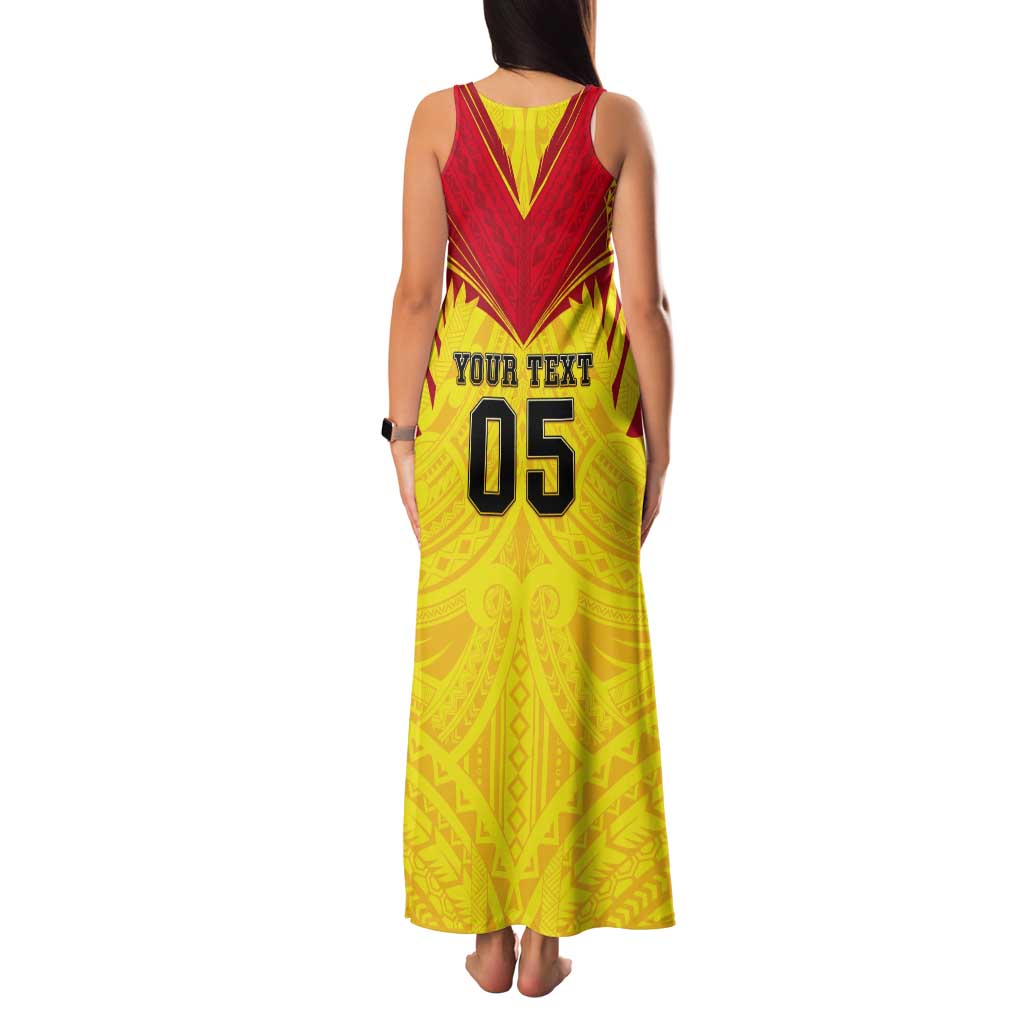Papua New Guinea Rugby Custom Tank Maxi Dress Kumuls Heritage LT05 - Polynesian Pride