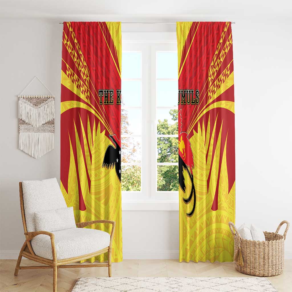 Papua New Guinea Rugby Window Curtain Kumuls Heritage